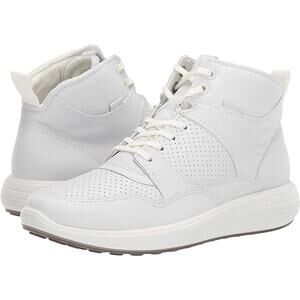 Ecco Leather Soft 7 Runner High-Top Trainers Sneakers White Women's Size 11 NWOT